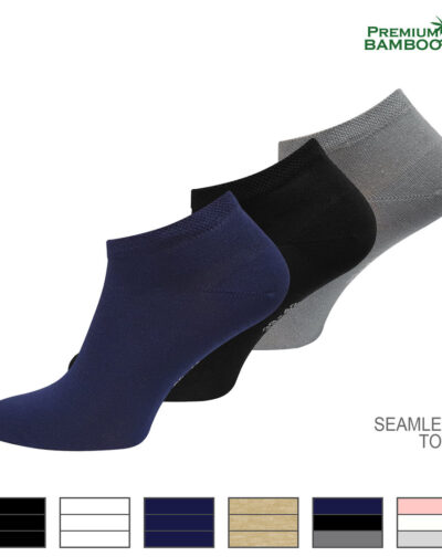 Unisex bamboe enkelsokken 3pack maat 43-46